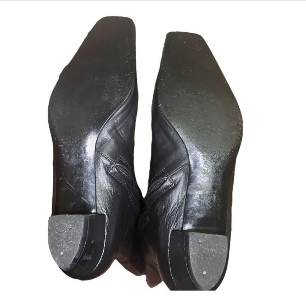 Gucci Tall Black Leather Boots - Women's - Black Size 5 w/ Buckle - Picture 6 of 6